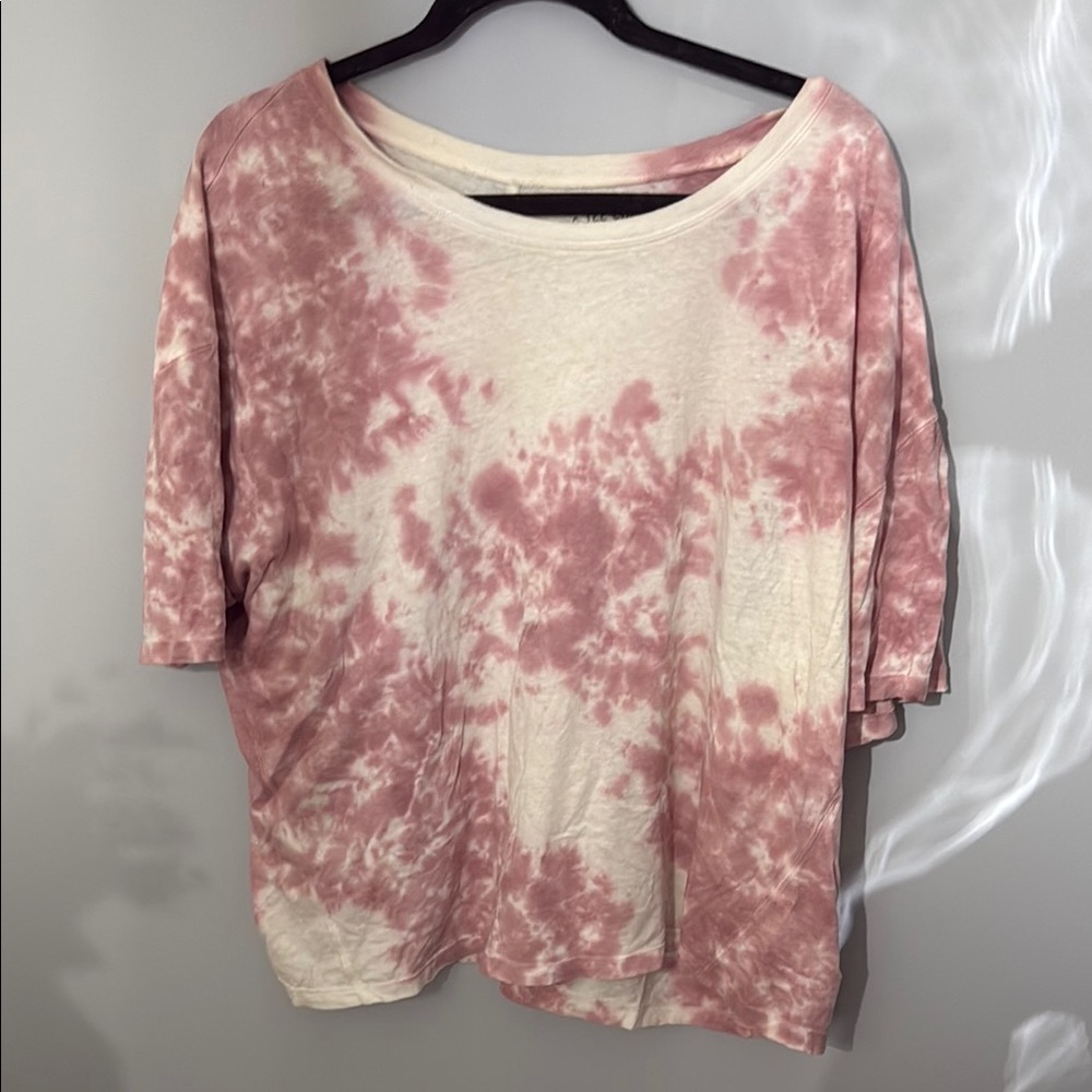 Tie-Dye Pink and Cream Women's Top